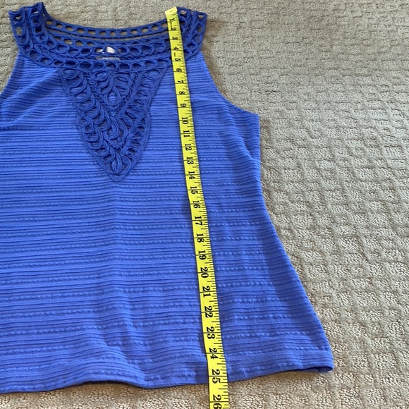 Anthro Mauve Coloured sleeveless top with ribbon and stitch detail. - Picture 10 of 11